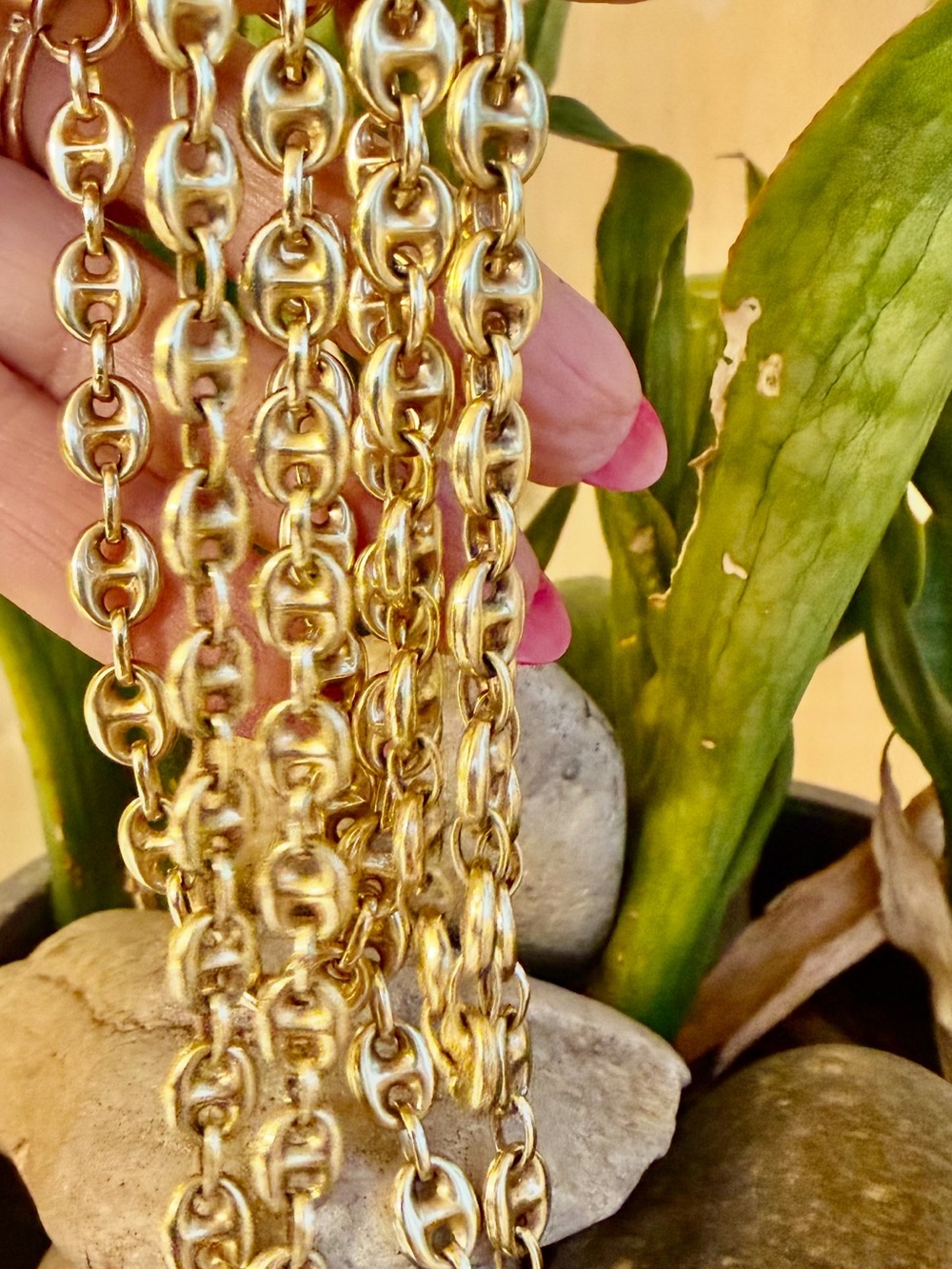 14 karat gold, mariner chain